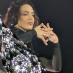 Sara Landry performing a DJ set on stage